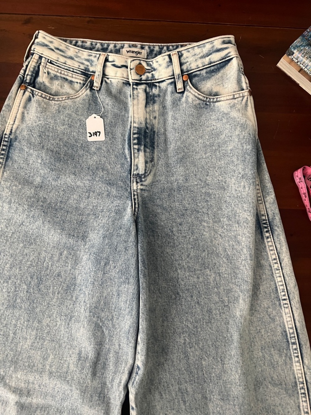 Wrangler High-Rise Light Blue Acid Wash Jeans